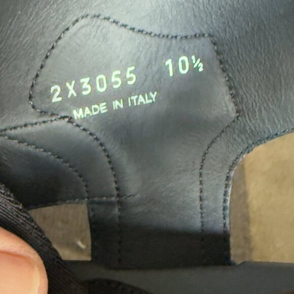 Prada 2x3055 Nastro Black Canvas and Leather Tape Men's Sandal, 10.5 and 11.5 - Picture 5 of 16